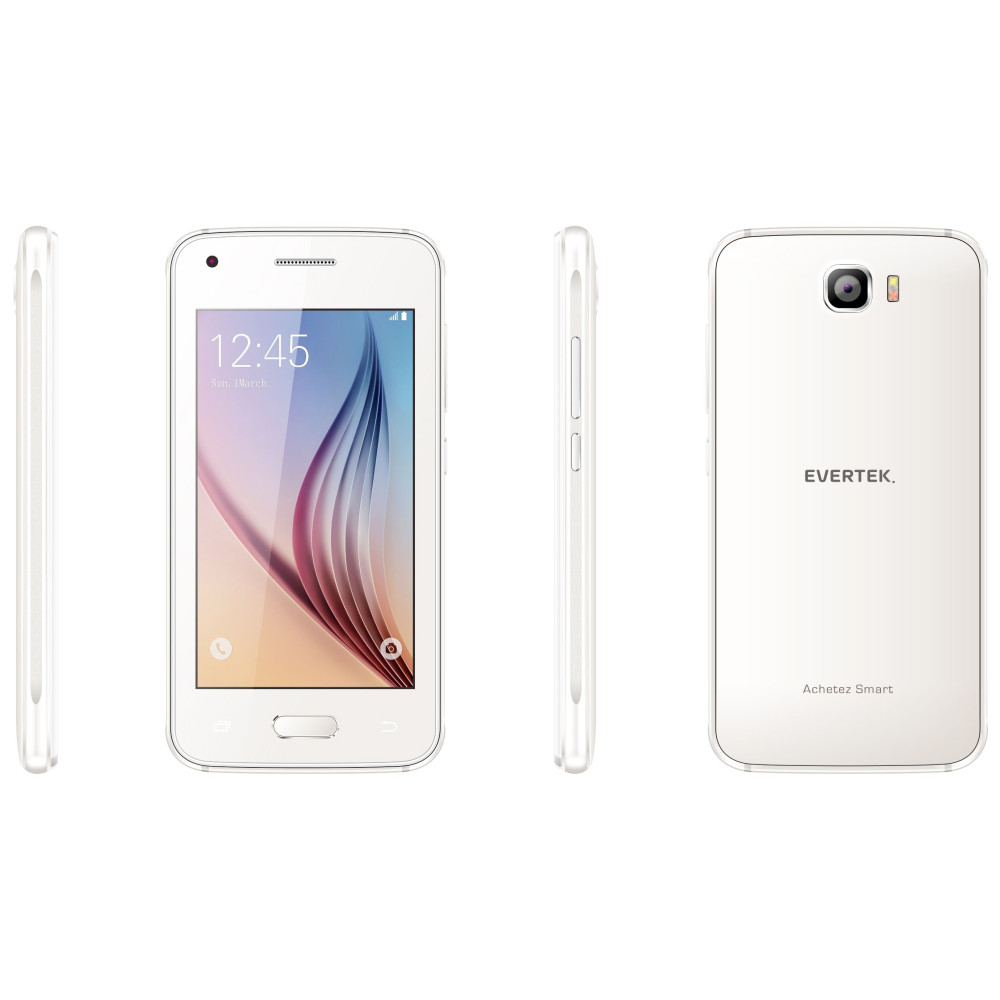 TÉLÉPHONE PORTABLE EVERTEK PASITO / DOUBLE SIM / BLANC