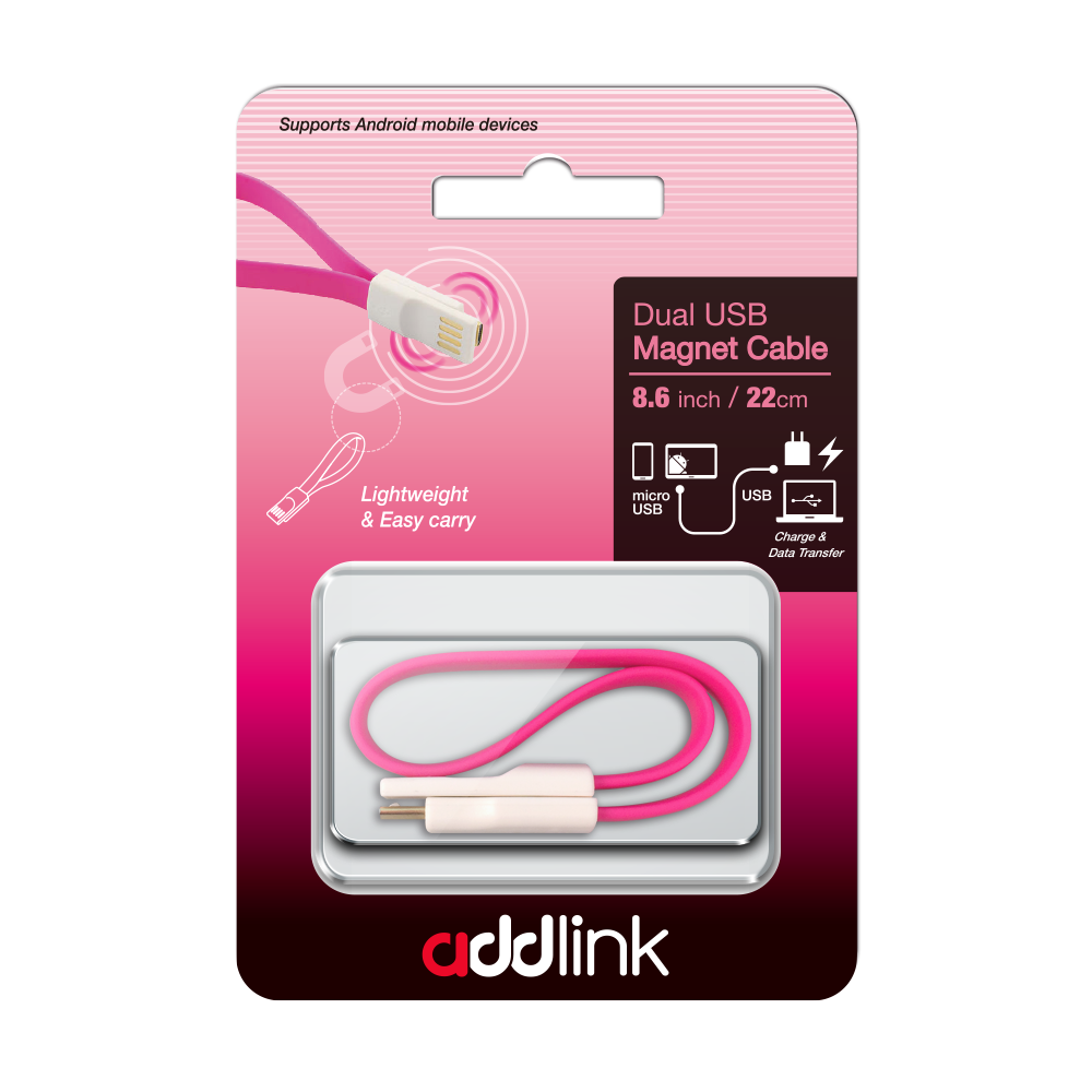 Câble Addlink C10 USB vers Micro USB / Rose