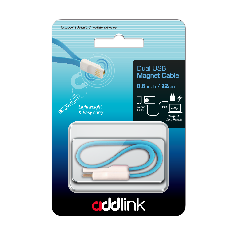 Câble Addlink C10 USB vers Micro USB / Bleu