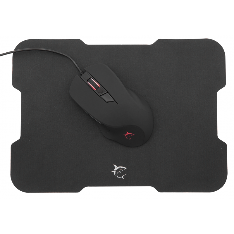 Ensemble Souris Gaming 3200 dpi + Tapis Souris White Shark BLACK FOOT image 0