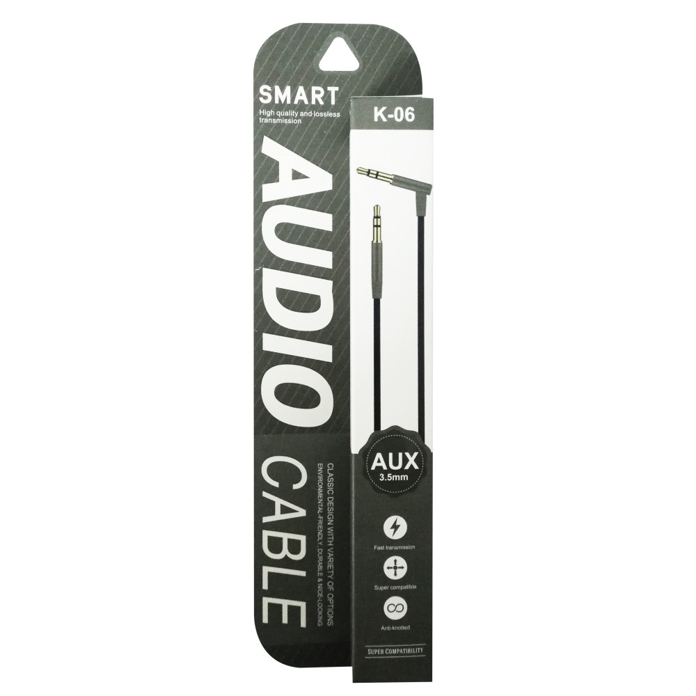 Câble Audio Smart K-06 Jack / Jack Noir