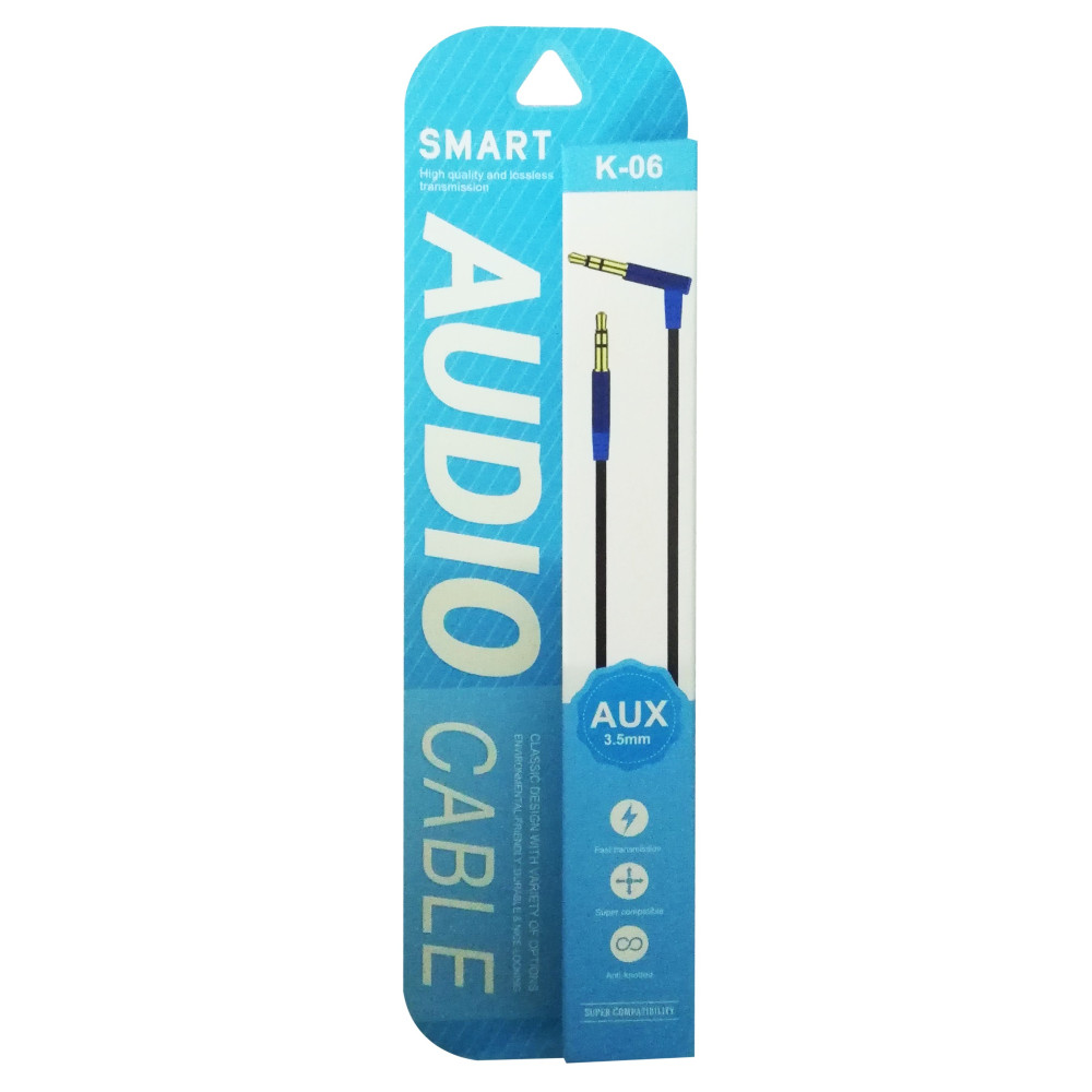 Câble Audio Smart K-06 Jack / Jack Bleu