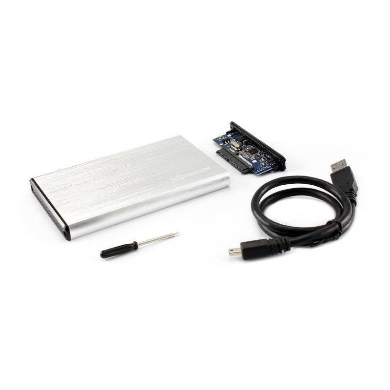 WiseGoods - Boîtier de disque dur Premium USB 2.0 - Boîtier de HDD portable  2,5 pouces