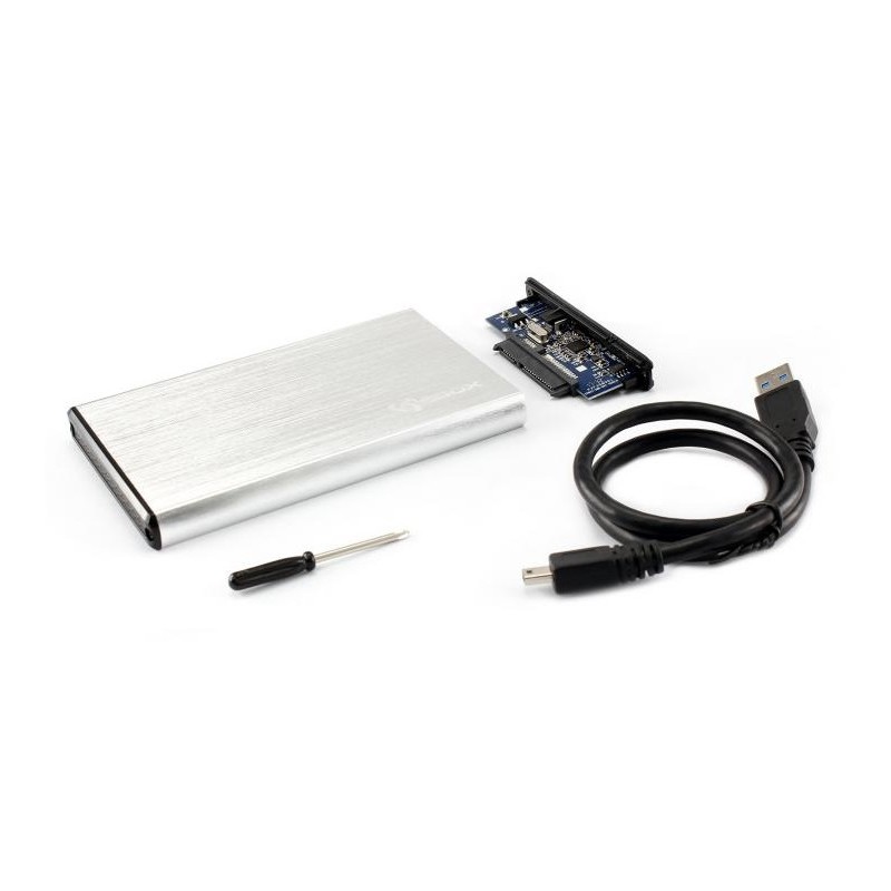 Boitier externe pour disque dur Interne 2.5 / USB 3.0 / Blanc