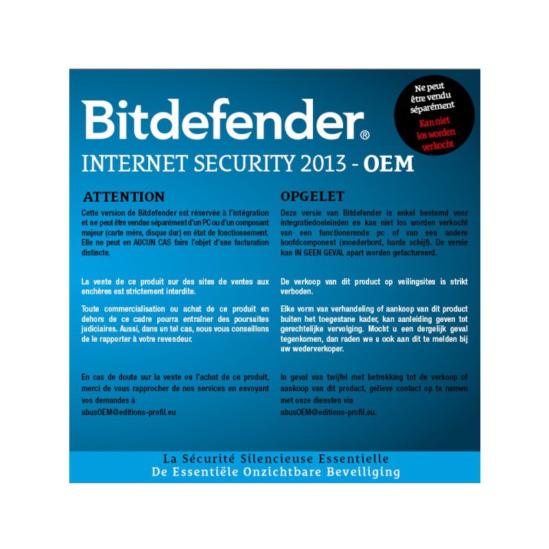 Internet Security Bitdifender 2013 OEM
