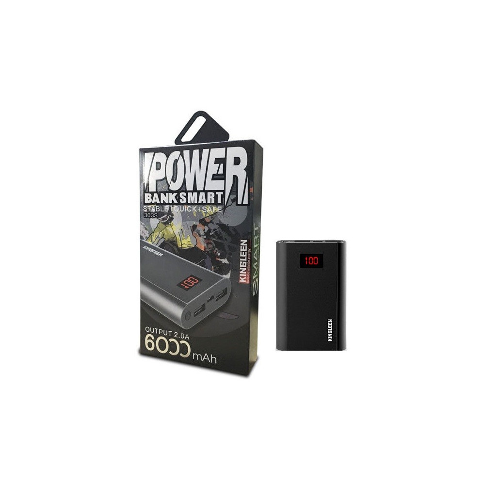 Power Bank Kingleen 303S / 6000 mAh / Noir