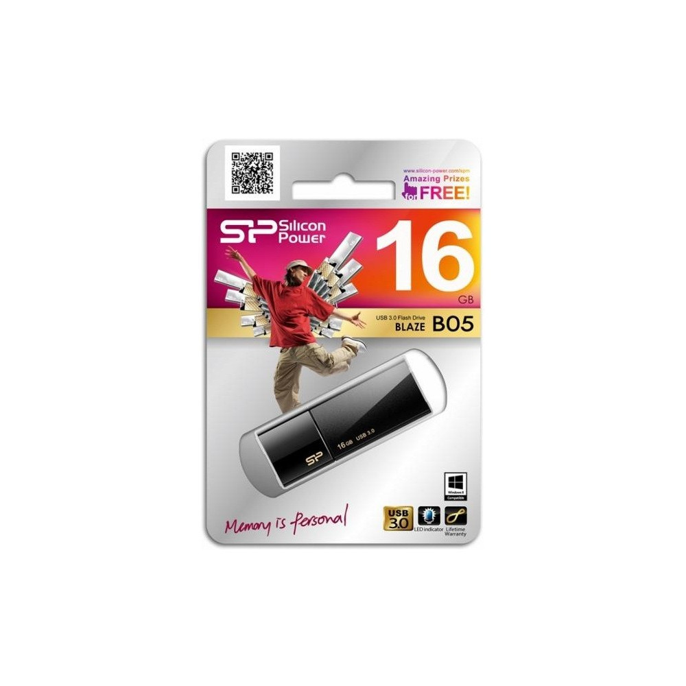 Clé USB Silicon Power Blaze B05 / 16 Go / USB 3.1 / Noir