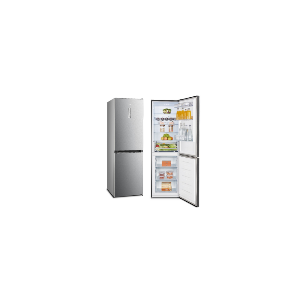 Réfigérateur Combiné Hisense avec Afficheur / 318L / Inox
