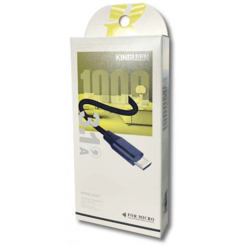 Slide  #1 Câble USB vers Micro USB Kingleen K207 / 3.1A / Noir