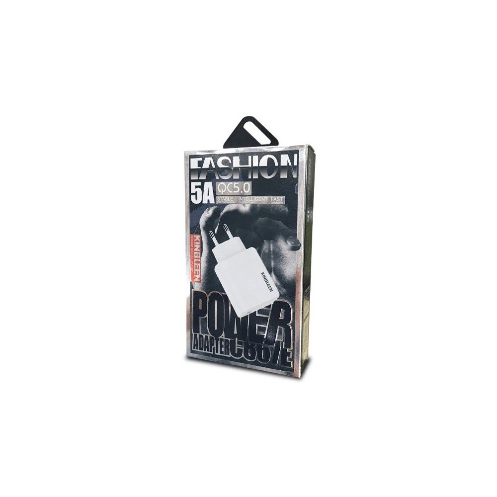 Adaptateur Secteur KINGLEEN C867E / 2x USB 5A / Blanc