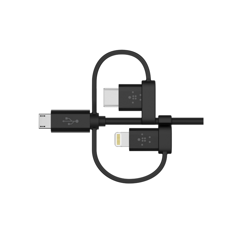 Slide  #1 Câble universel USB Vers USB Type C / micro USB / Lighting / 1.2 m