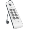 Multiprise Belkin 8x Prises EU + 2x Ports USB