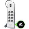 Multiprise Belkin 8x Prises EU + 2x Ports USB