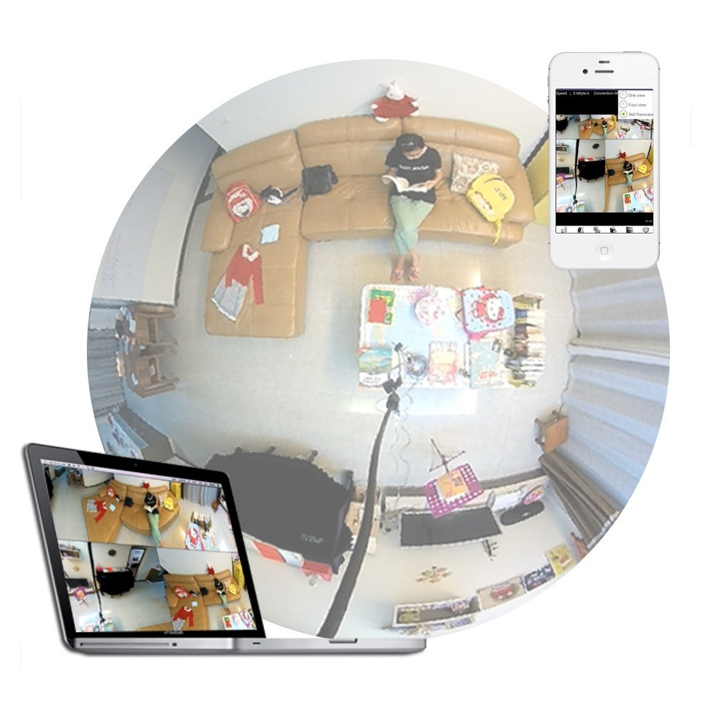 Caméra Dôme Intérieur Mipvision 2.0MP Fisheye 360°