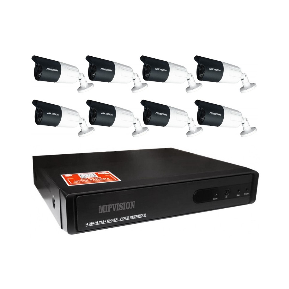 Kit DVR AHD 8 canaux + 8 Caméras Externes 2MP