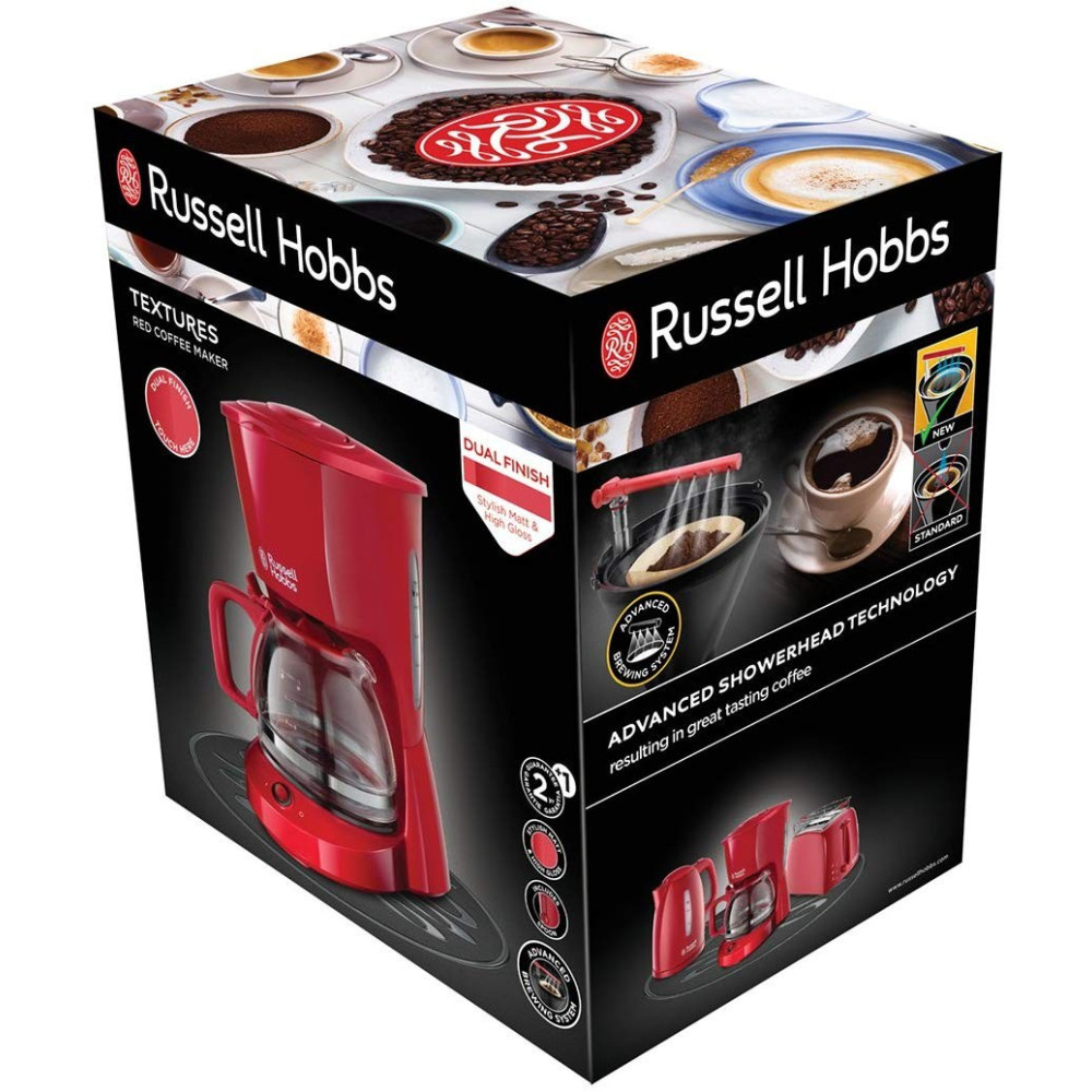 Cafetière Russel Hobbs Texture Rouge / 975W