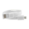 Câble Bracelet Contact Micro USB Vers USB Type C Charge et Données / Blanc