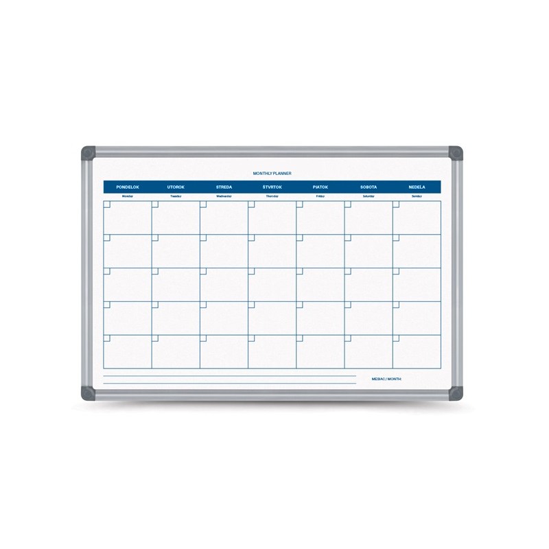 Tableau blanc magnetique de planning mensuel Memoboards / 60 x 40cm