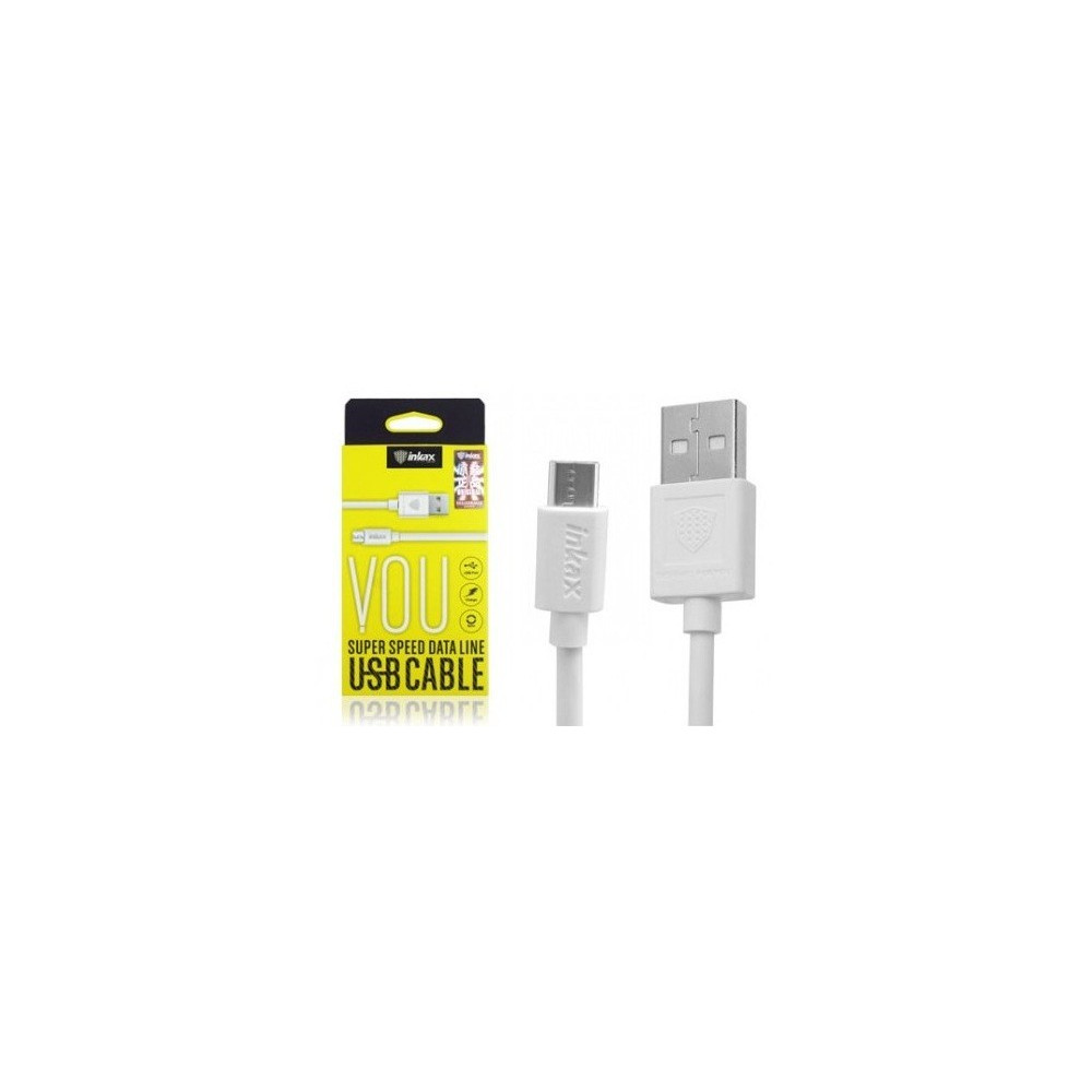 Câble USB vers Micro USB Inkax CK-13 / 1M / Blanc
