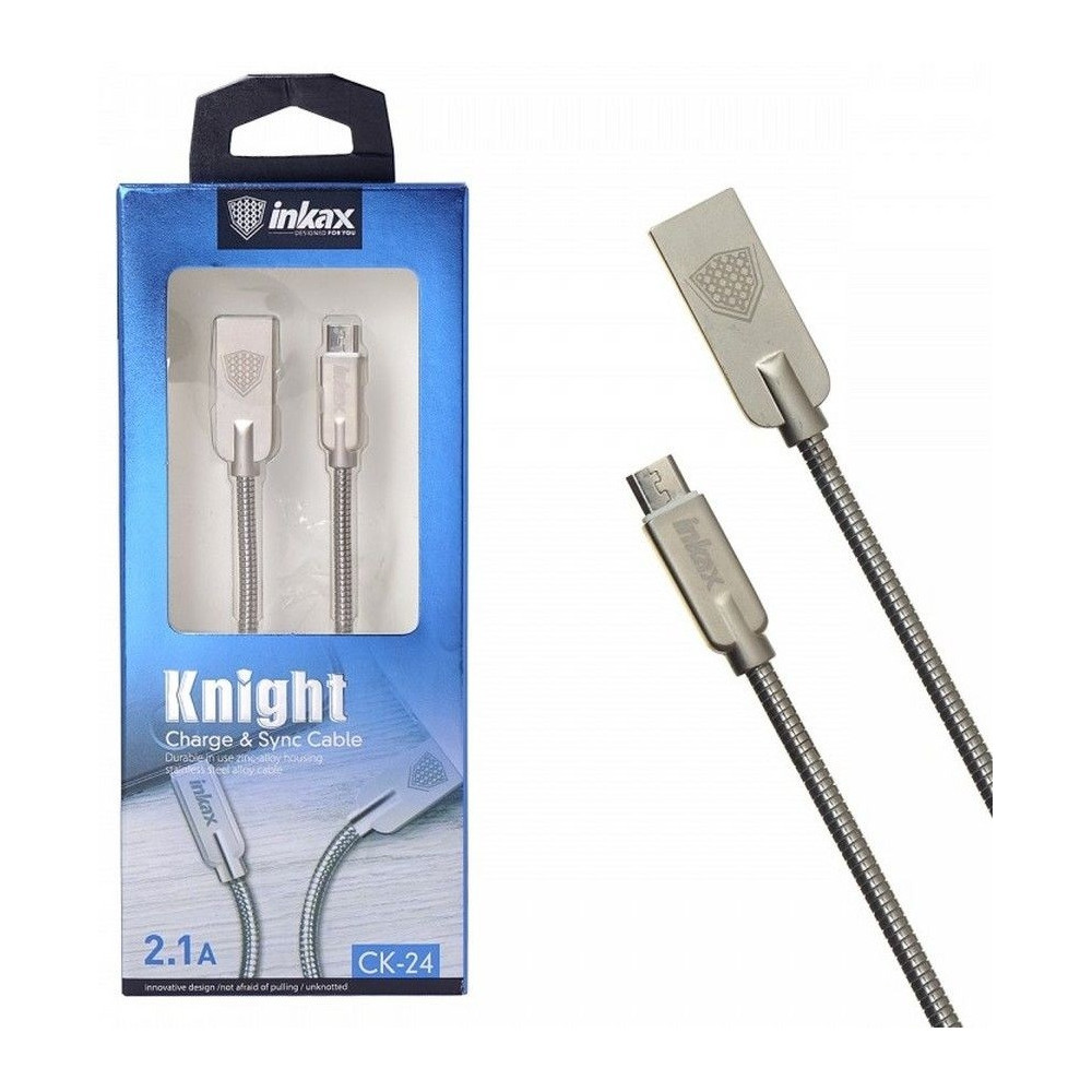 Câble USB vers Micro USB Inkax CK-24 2.1A / 1M / Gold