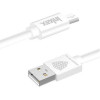 Câble USB vers Micro USB Inkax CK-01 2.1A / 1M / Blanc