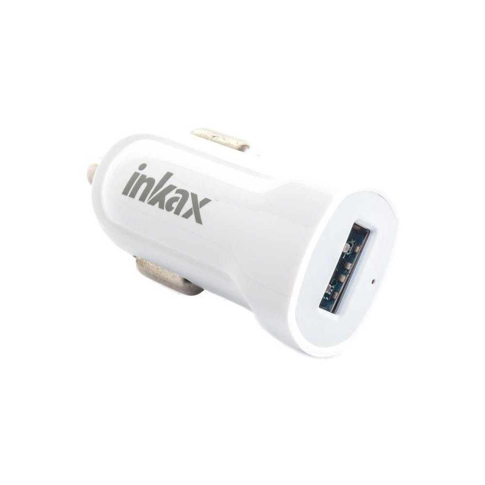 Chargeur Allume Cigare Inkax CD-32 2.1A / Blanc