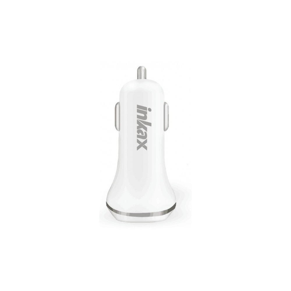 Chargeur Allume Cigare Inkax CD-12 2x USB 2.1A / Blanc