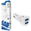 Chargeur Allume Cigare Inkax CD-12 2x USB 2.1A / Blanc