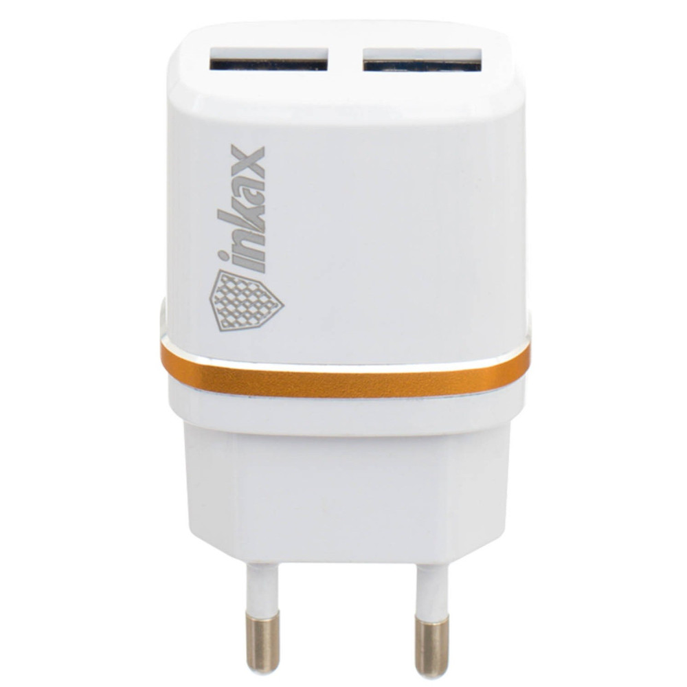 Adaptateur Secteur Inkax CD-11 2x USB 2.1A / Blanc