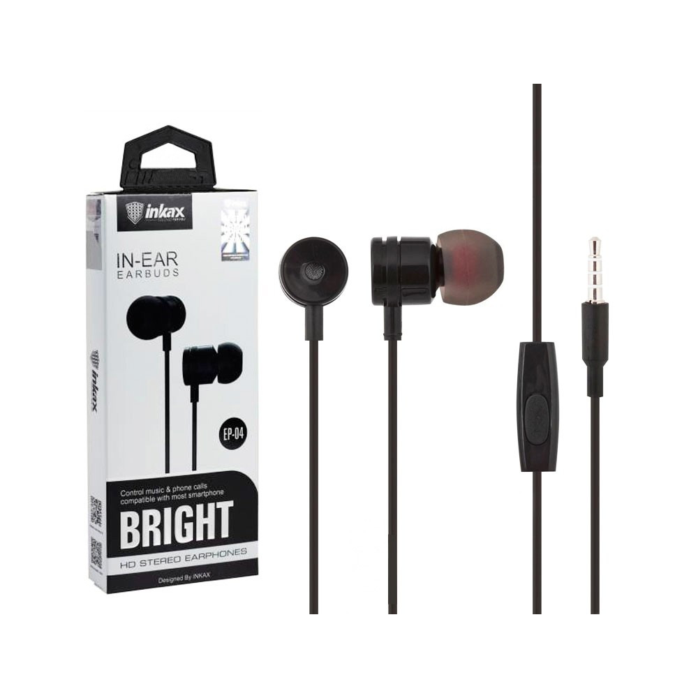 Écouteurs intra-auriculaires Inkax EP-04 / Noir