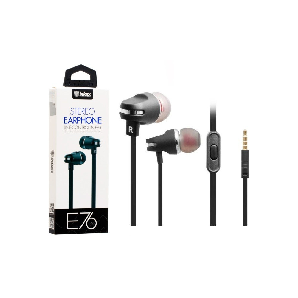 Écouteurs intra-auriculaires Inkax E76 / Noir