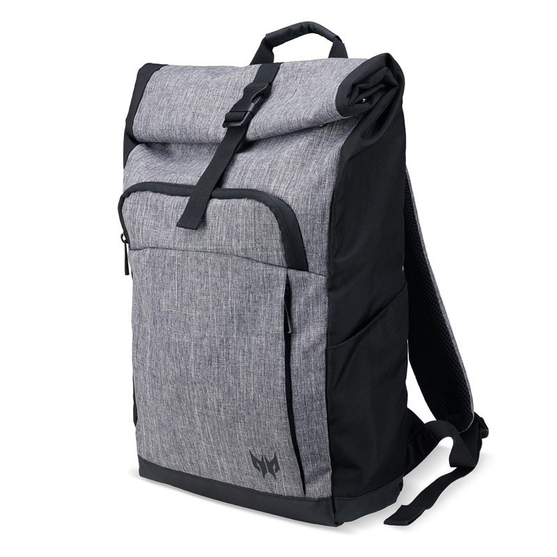 SAC À DOS ACER ROLLTOP PREDATOR POUR PC PORTABLE 15.6" / GRIS & NOIR