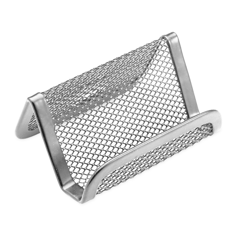 Porte carte visite chevalet en métal / Silver