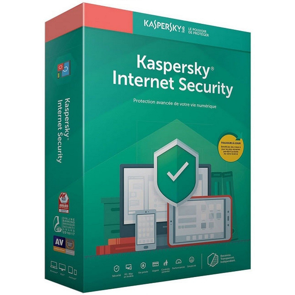 Kaspersky Internet Security 2020 - 1 an / 10 postes