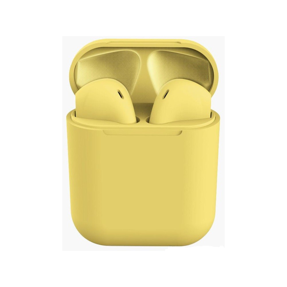 Ecouteur Bluetooth Sans fil Earbud i12 Nouvelle Génération / Jaune