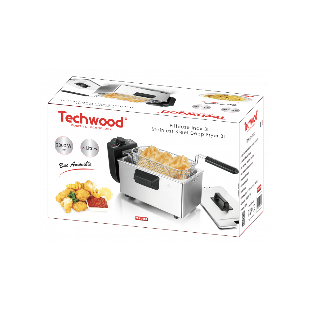 Friteuse Inox 3L Techwood TFR-300A