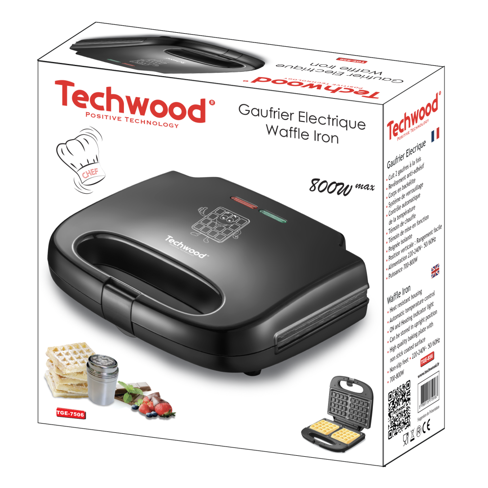 Gaufrier Electrique Techwood TGE-7506 / 800W