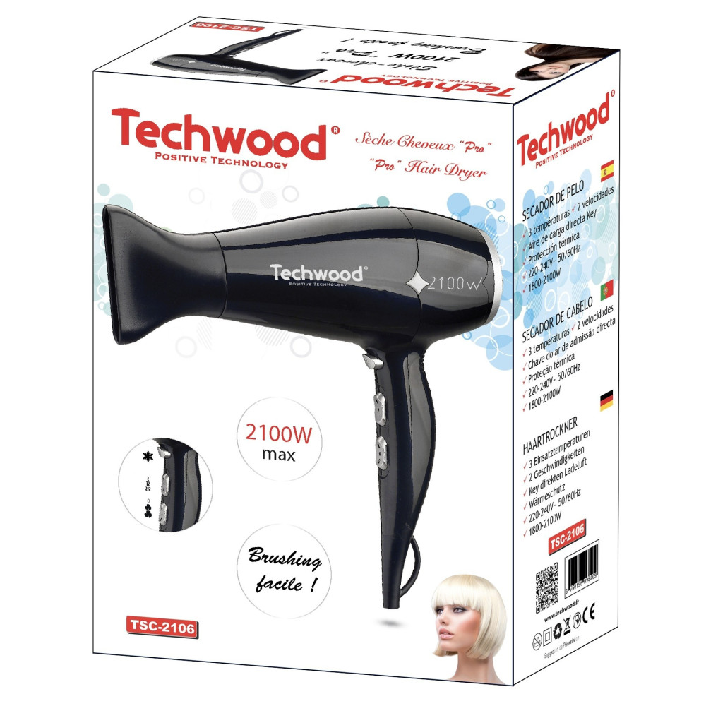 Sèche Cheveux "Pro" Techwood TSC-2106 / 2100 W