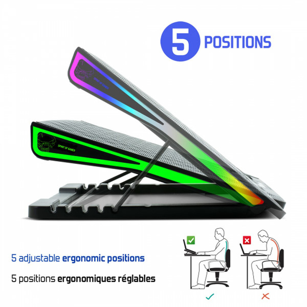 Refroidisseur Pour Pc portable 17" Spirit of Gamer AirBlade 800