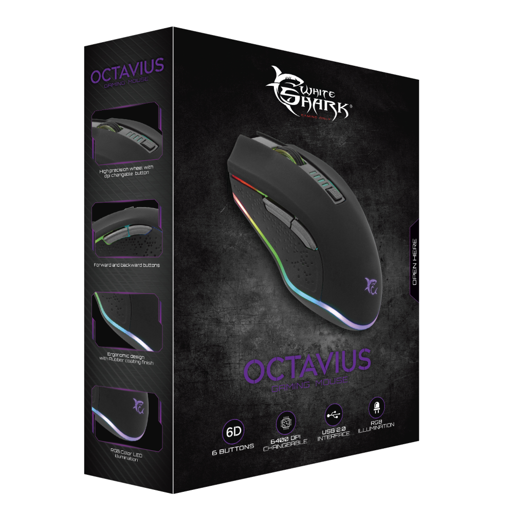 Souris Gamer White Shark Octavirus GM-5002