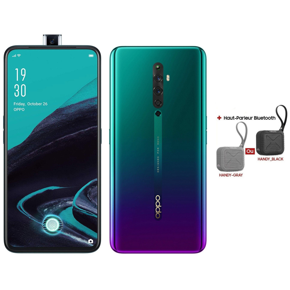 Téléphone Portable Oppo Reno2 F / 4G / Double SIM / Nebula Vert + SIM Orange 60 Go Offerte