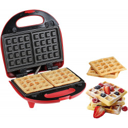 APPAREIL DE CUISSON LIVOO 3 EN 1 CROQUE-GAUFRE-GRILL / 700 W / ROUGE