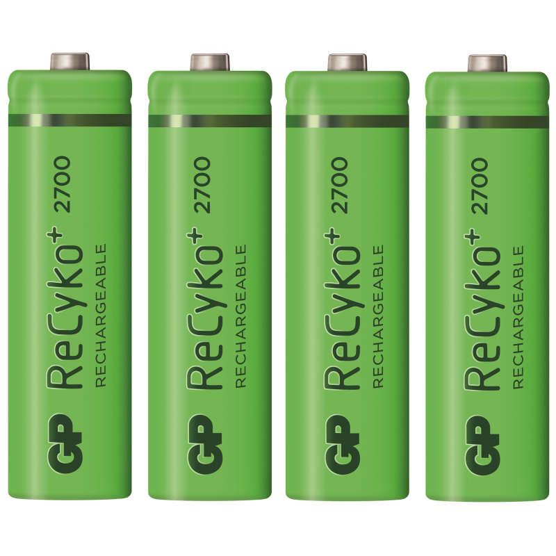 4x Piles rechargeables GP ReCyko+ 2700mAh AA