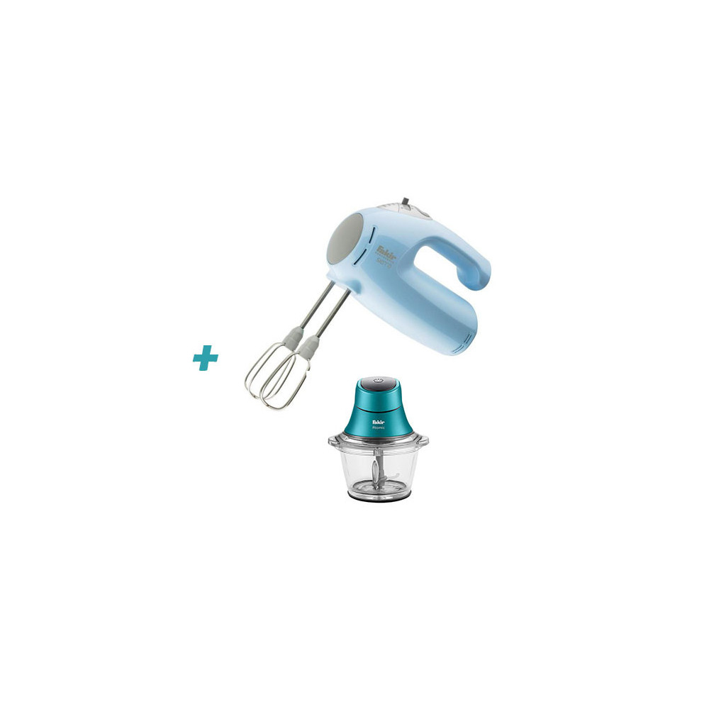 Pack fakir Batteur Sierra 1000 W + Hachoir électrique Atomic 600W / Turquoise