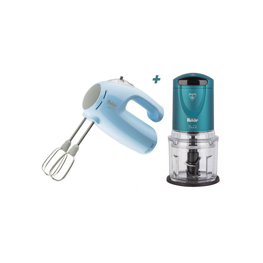 Pack fakir Batteur Sierra 425W + HACHOIR TREX DUAL 500W / Turquoise