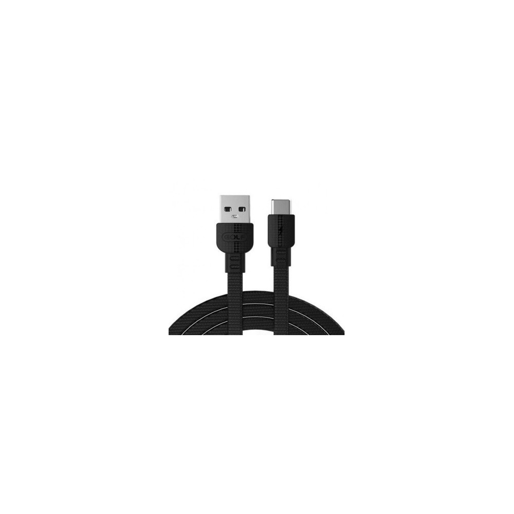 CÂBLE USB PLAT DE TYPE C GOLF GC-66T / 1M  / Noir