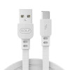 CÂBLE USB PLAT DE TYPE C GOLF GC-66T / 1M  / Blanc