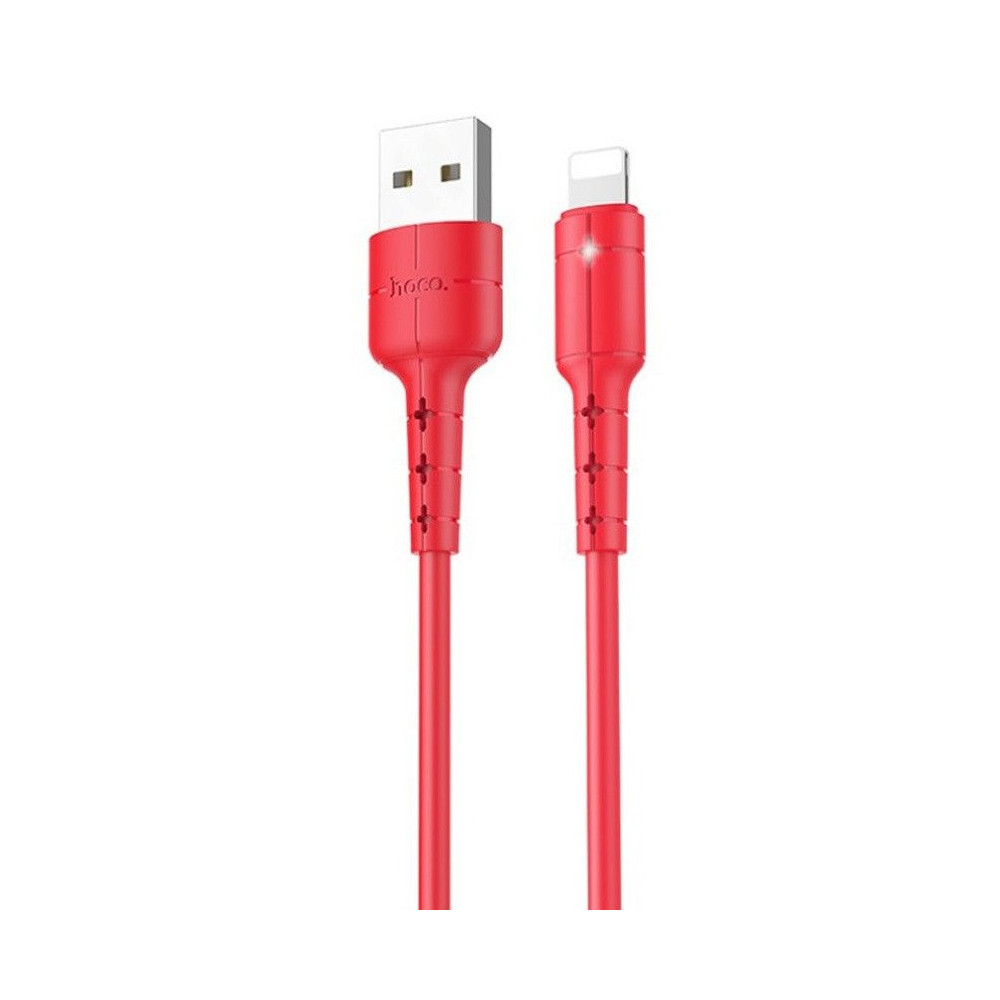 CÂBLE USB HOCO X30 Pour Iphone / 1.2 M / Rouge