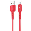 CÂBLE USB HOCO X30 Vers MICRO USB / 1.2 M / Rouge