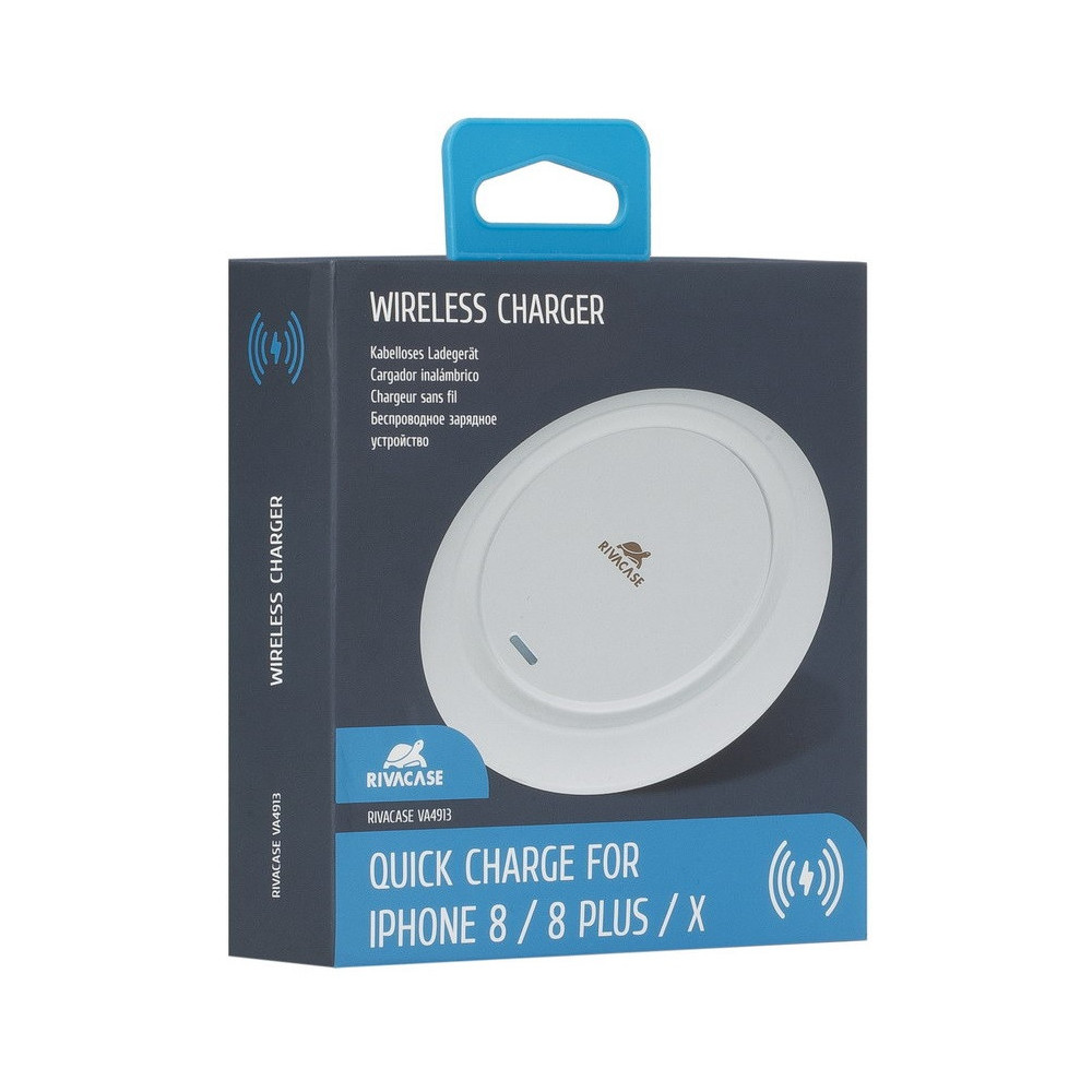 CHARGEUR SANS FIL QI RIVAPOWER VA4913 DB1 / 10W / BLANC